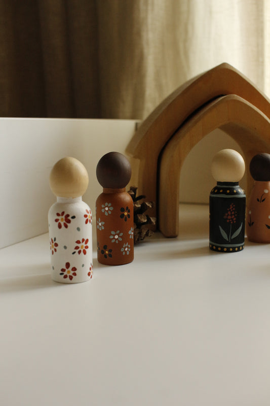 Hand-Illustrated Wooden Figurines by Natasha Prévost