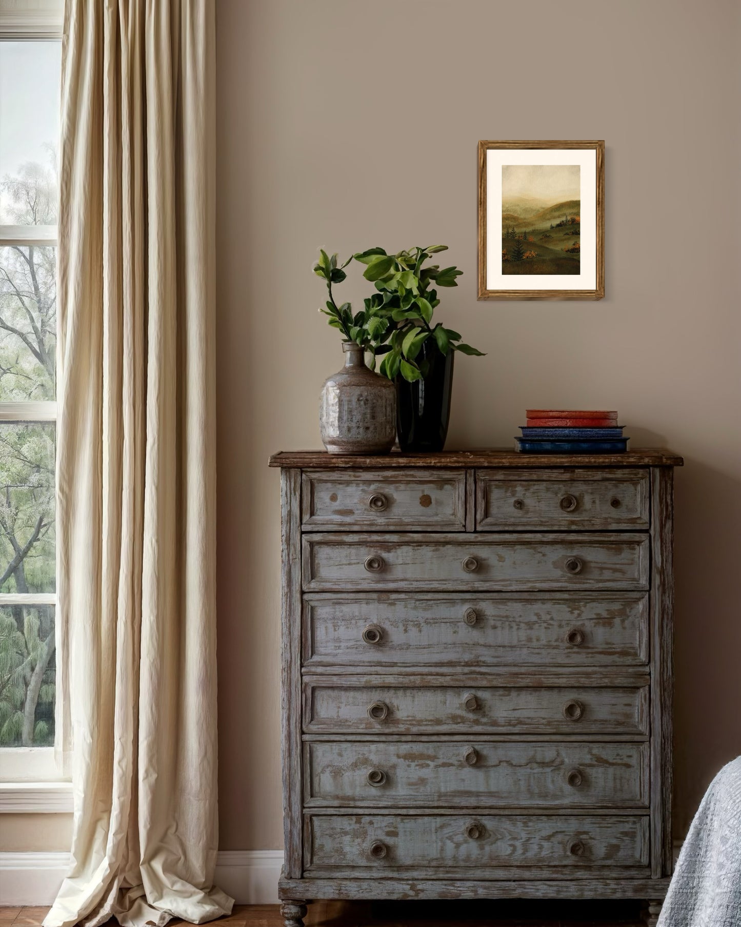 Print 411-Collection gouache & acrylique-Série automnale