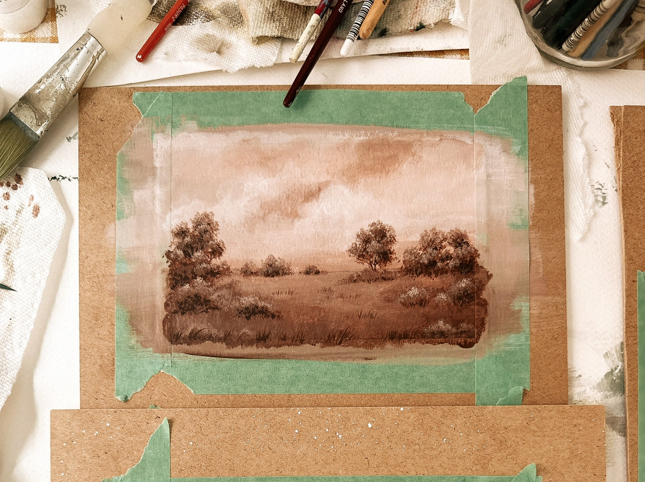 Acrylic Landscape Series - Original Painting 2 by Natasha Prévost