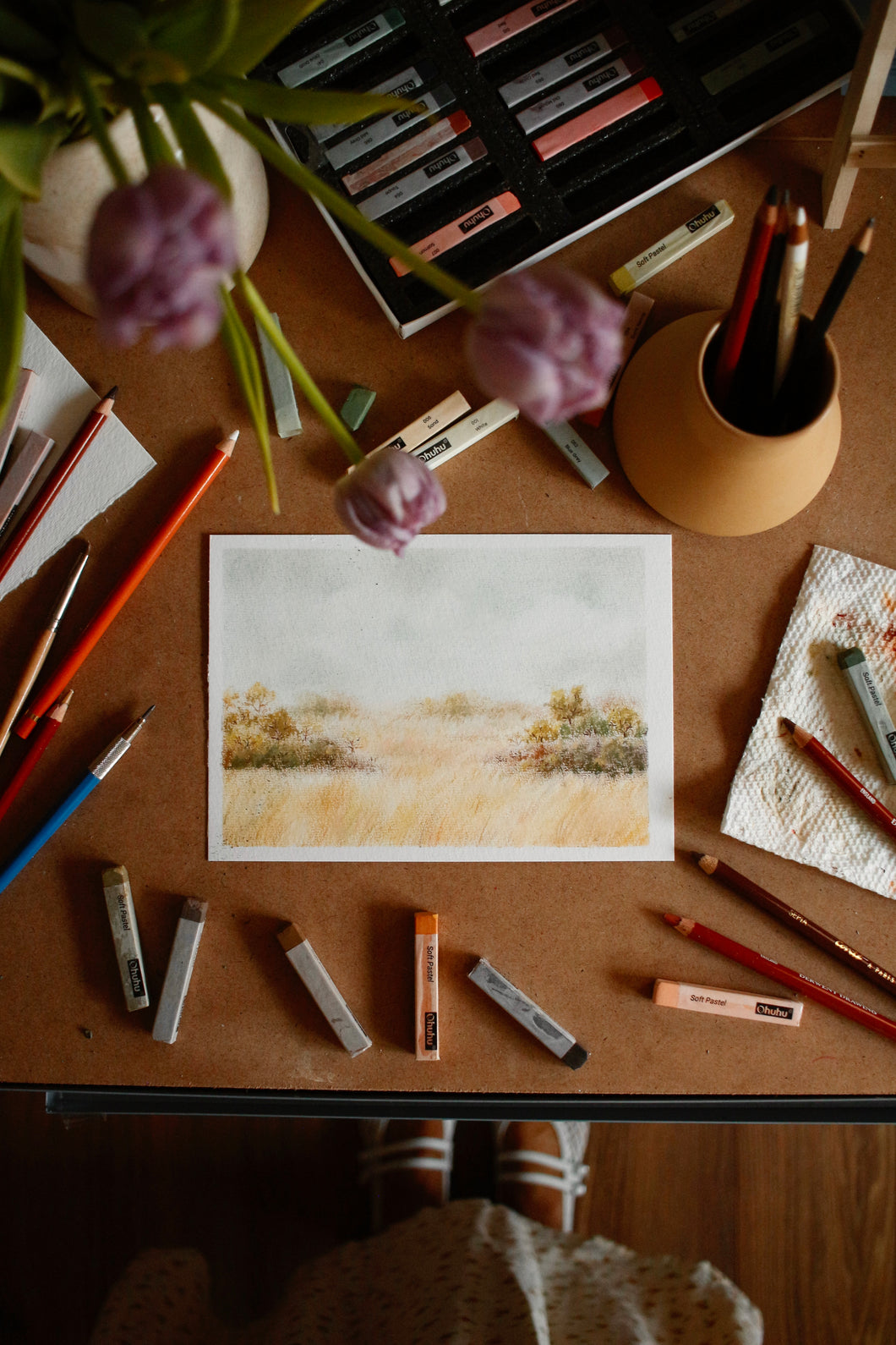 Tableau original-Paysage estival
