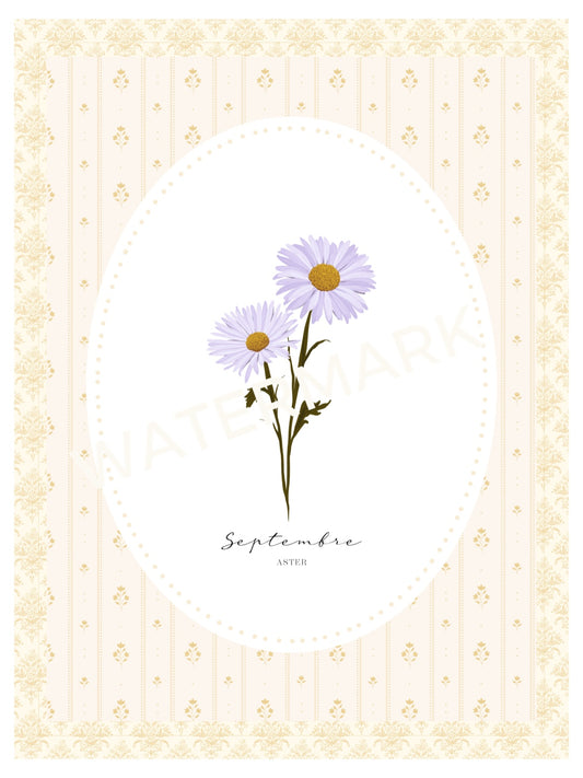 Art Print 541- Birth Flower series by Natasha Prévost