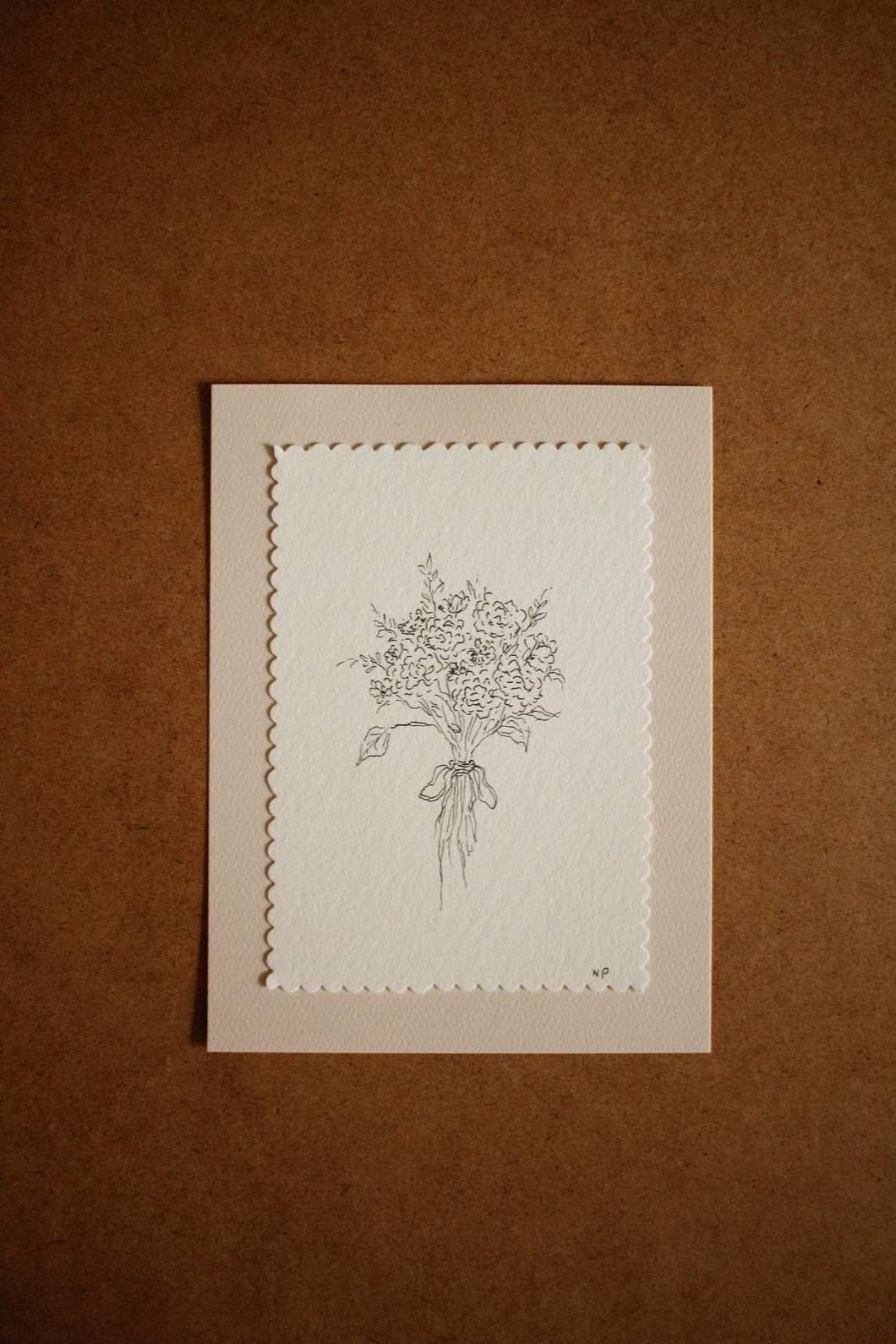 Serie minis bouquets floraux-Tableau original-Bouquet 4