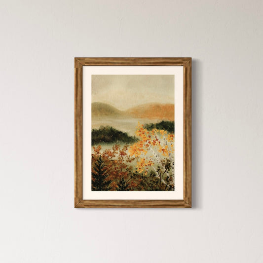 Série automnale-gouache & acrylique-Paysage 4