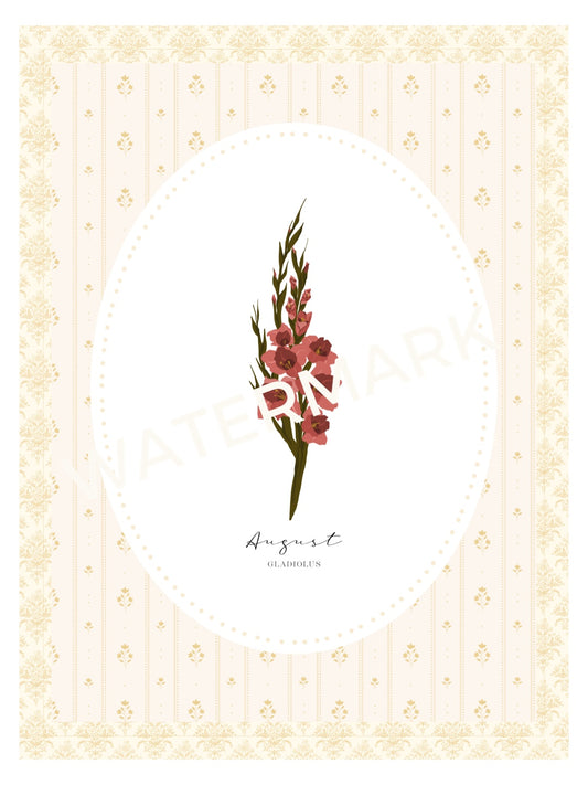 Art Print 540- Birth Flower series by Natasha Prévost