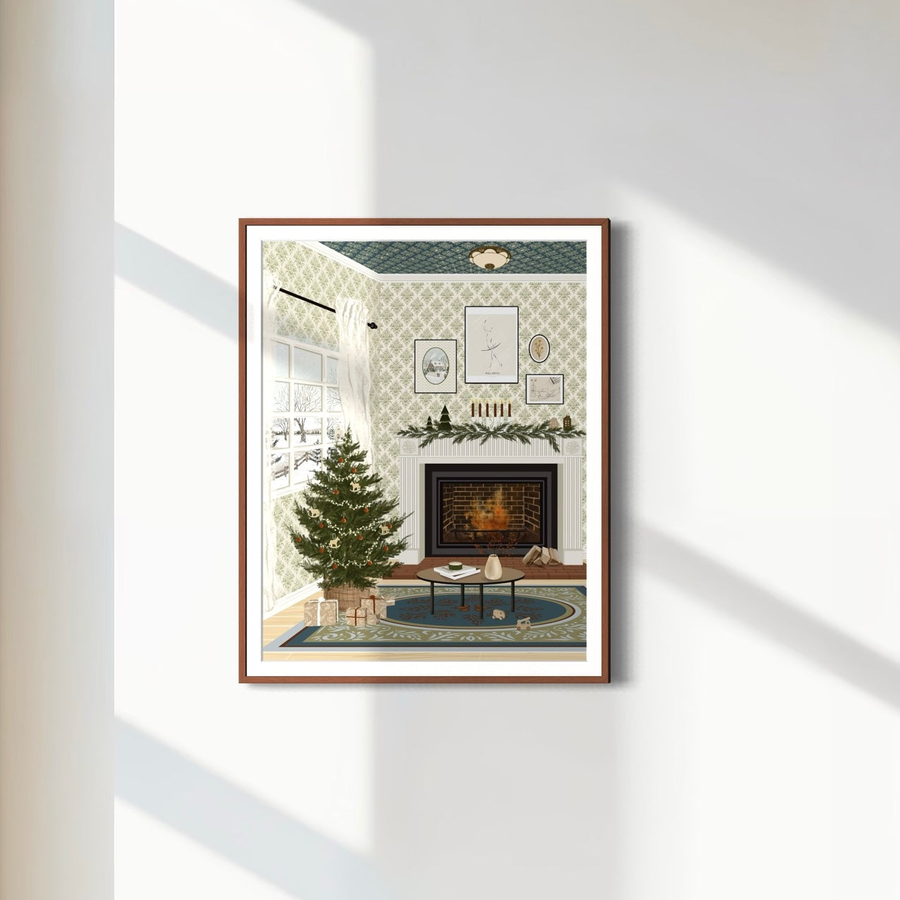 Print 520-Cozy fireplace