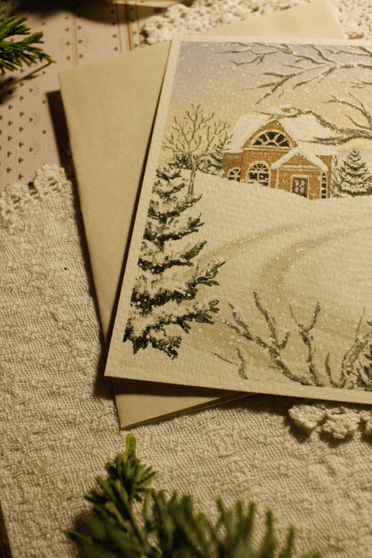 Print/ carte postale avec envelope- 4”x6”-Papier texturé