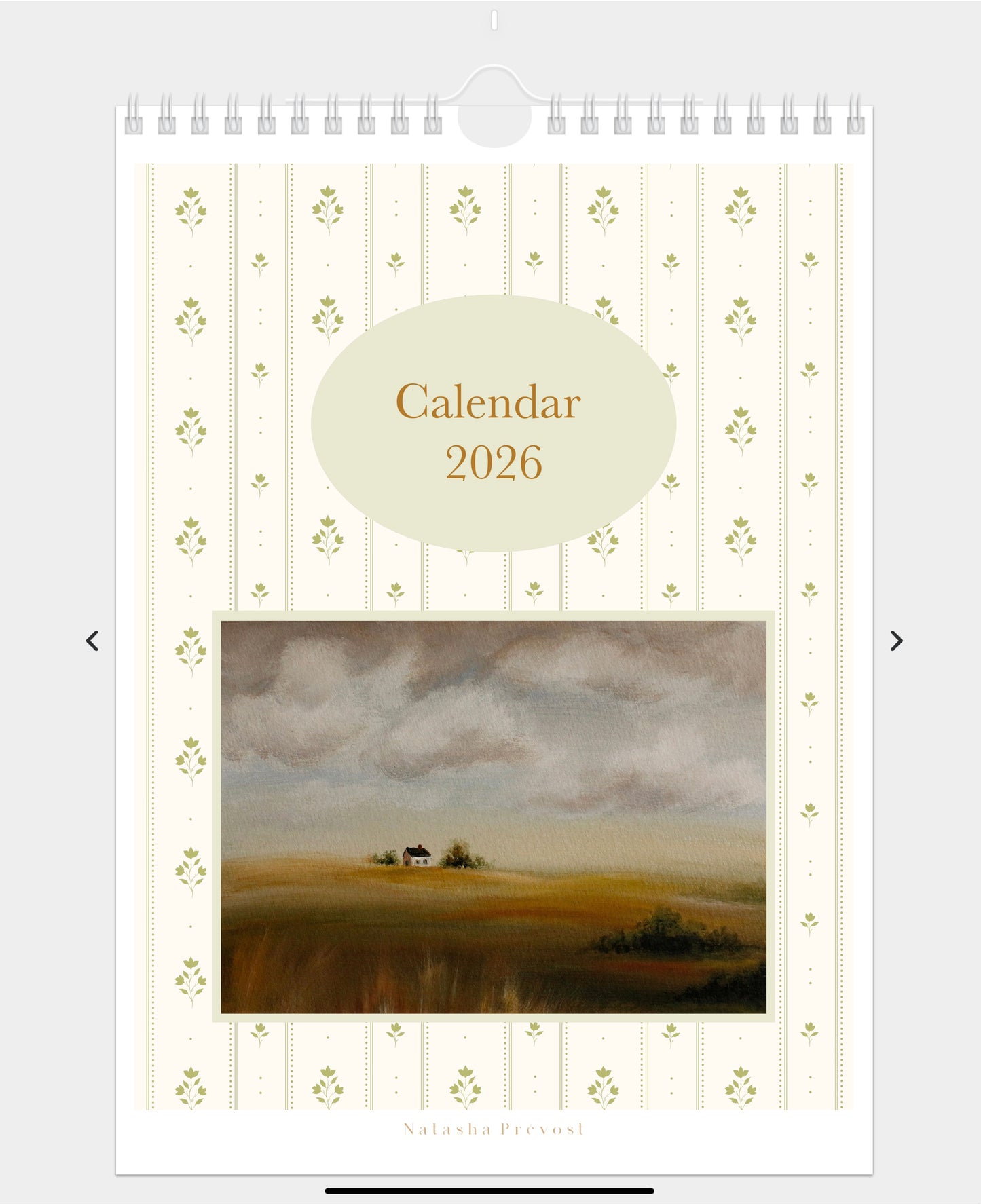 2026 Illustrated Calendar by Natasha Prévost