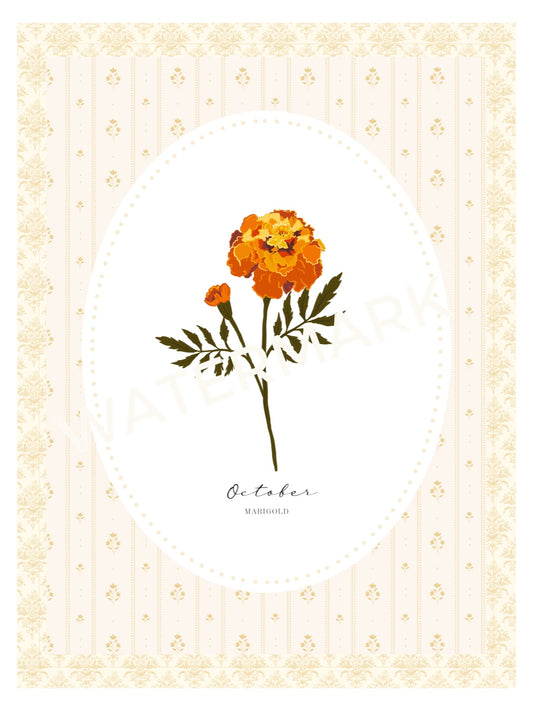 Art Print 542- Birth Flower series by Natasha Prévost