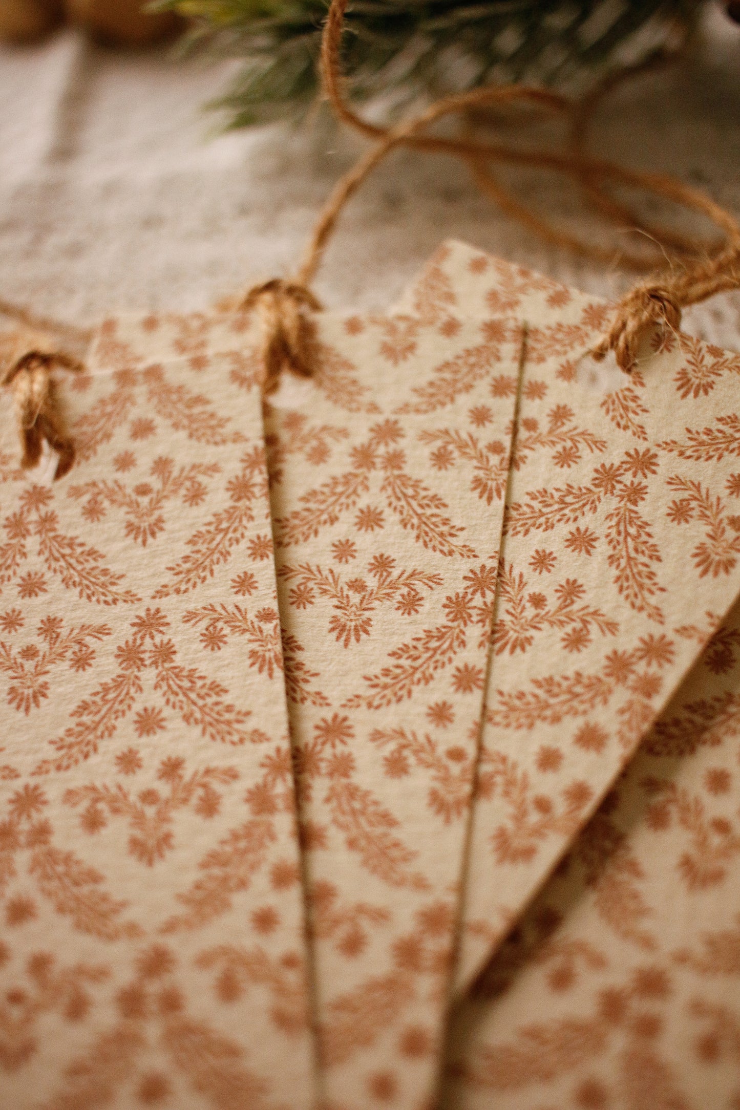 Gift Tags - Pack of 5 - Festive Pattern by Natasha Prévost