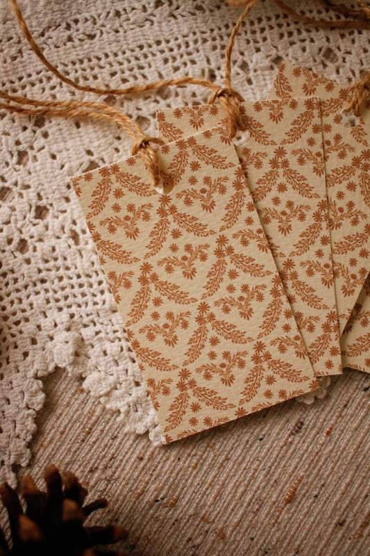 Gift Tags - Pack of 5 - Festive Pattern by Natasha Prévost