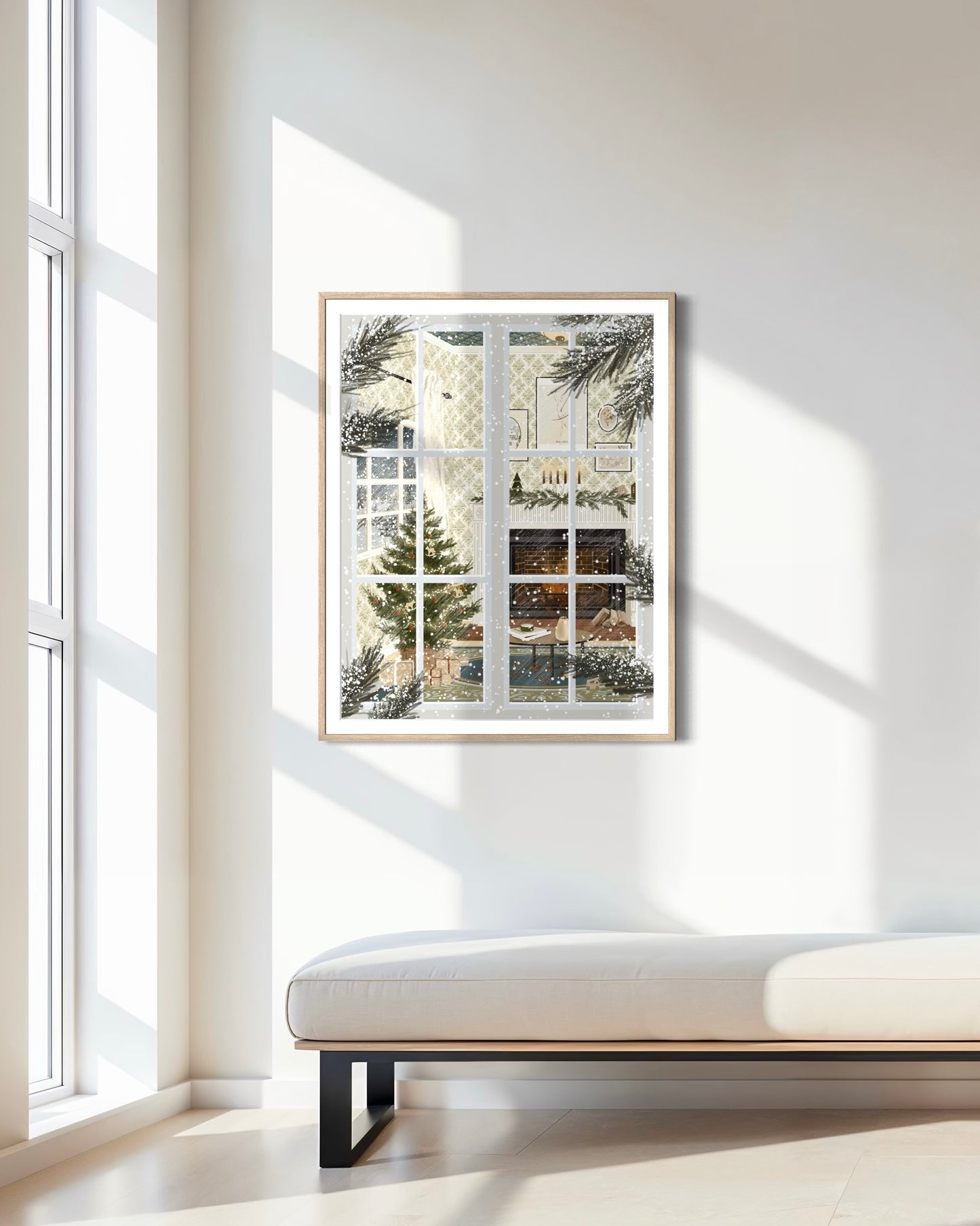 Print 521-Cozy Fireplace/Window Edition