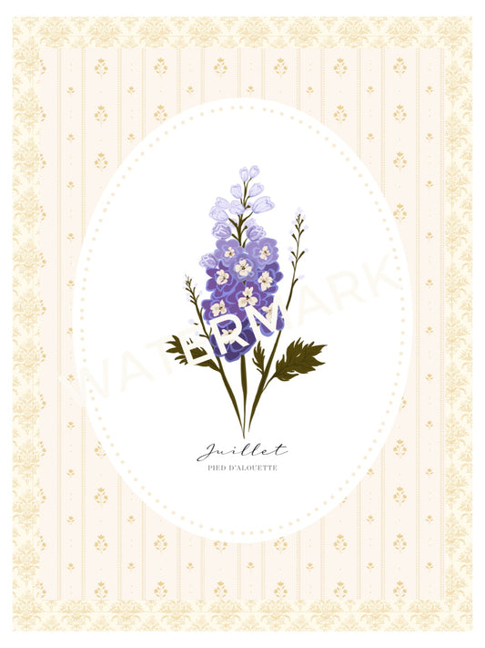 Art Print 539- Birth Flower series by Natasha Prévost