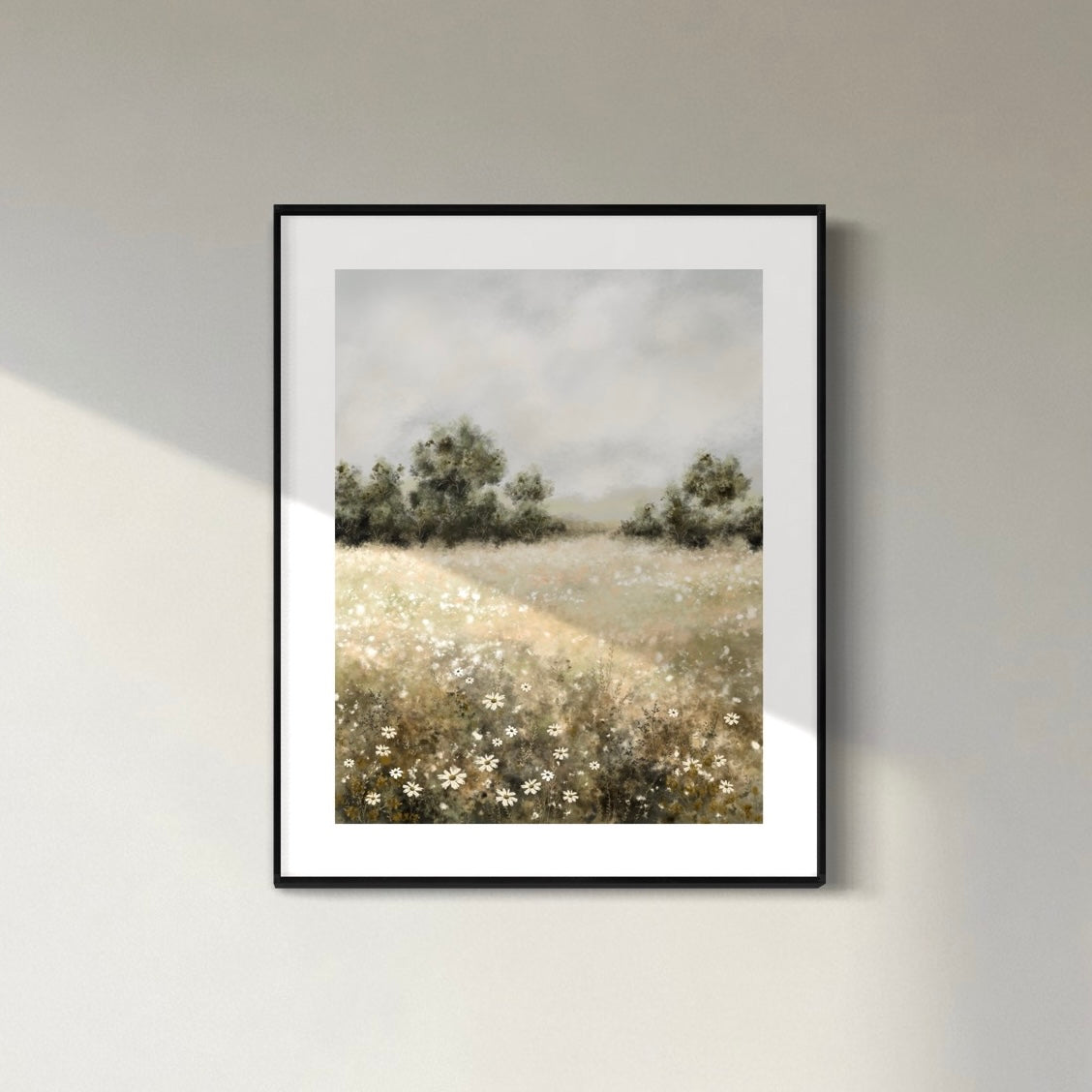 Print 439- Dreamy Flower Field & Trees