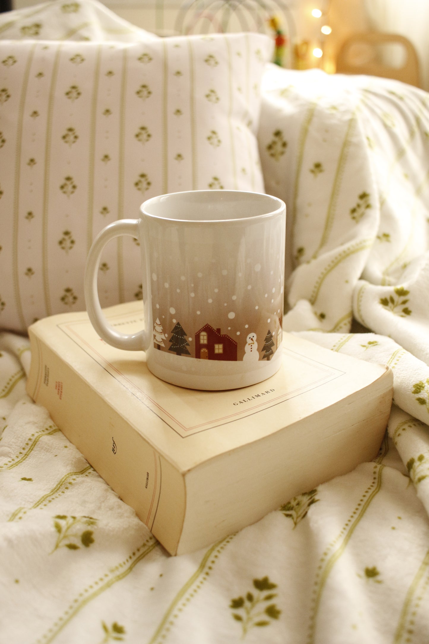 Reversible cushion-Vintage floral pattern-GREEN