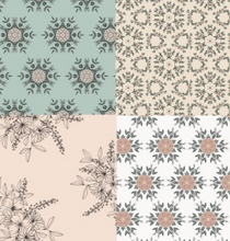 Decorative Clothesline-Flowers & Patterns-16 motifs-3”x4,5”-Ensemble E