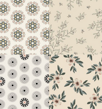 Decorative Clothesline-Flowers & Patterns-12 motifs-3”x4,5”-Ensemble C