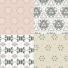 Decorative Clothesline-Flowers & Patterns-16 motifs-3”x4,5”-Ensemble D