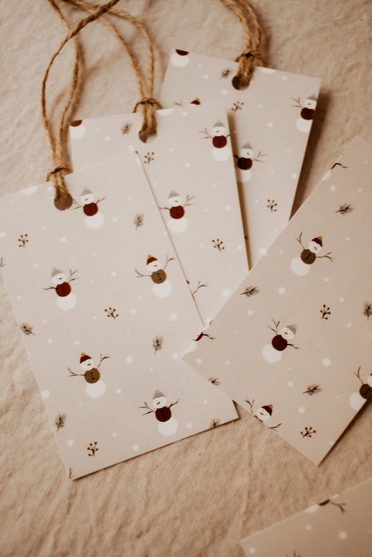 Gift Tags - Pack of 5 - Winter Snowmen by Natasha Prévost