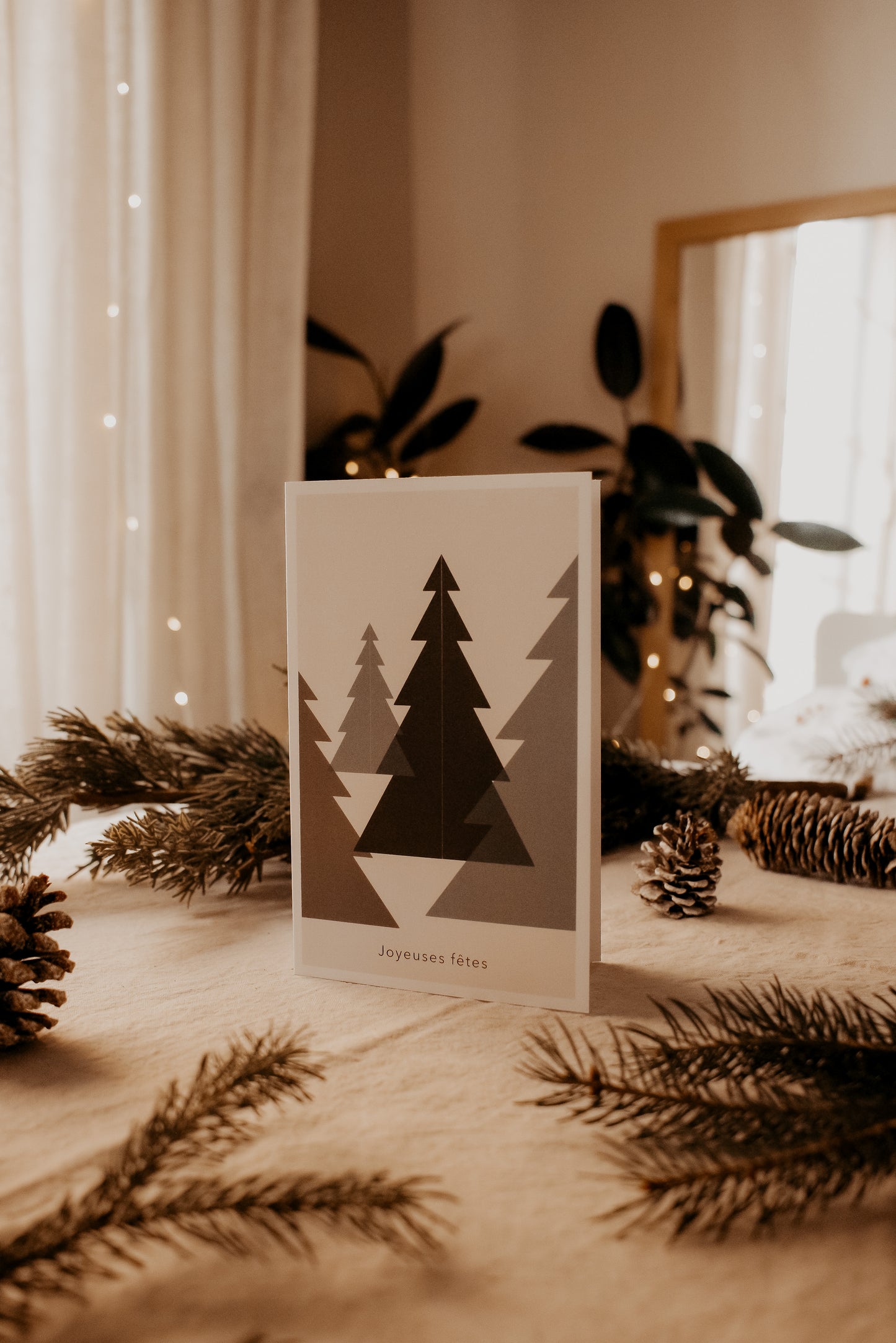 Greeting Card-5"x 7”-Holiday Collection-Joyeuses Fêtes