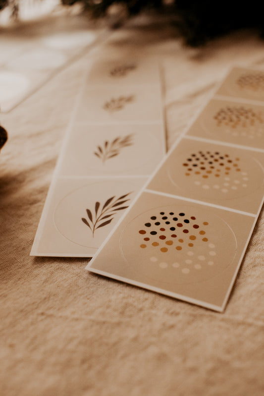 Autocollants décoratifs-Fougère & pointillisme