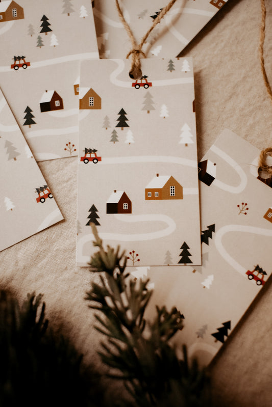 Gift Tags - Pack of 5 - Holiday Village by Natasha Prévost