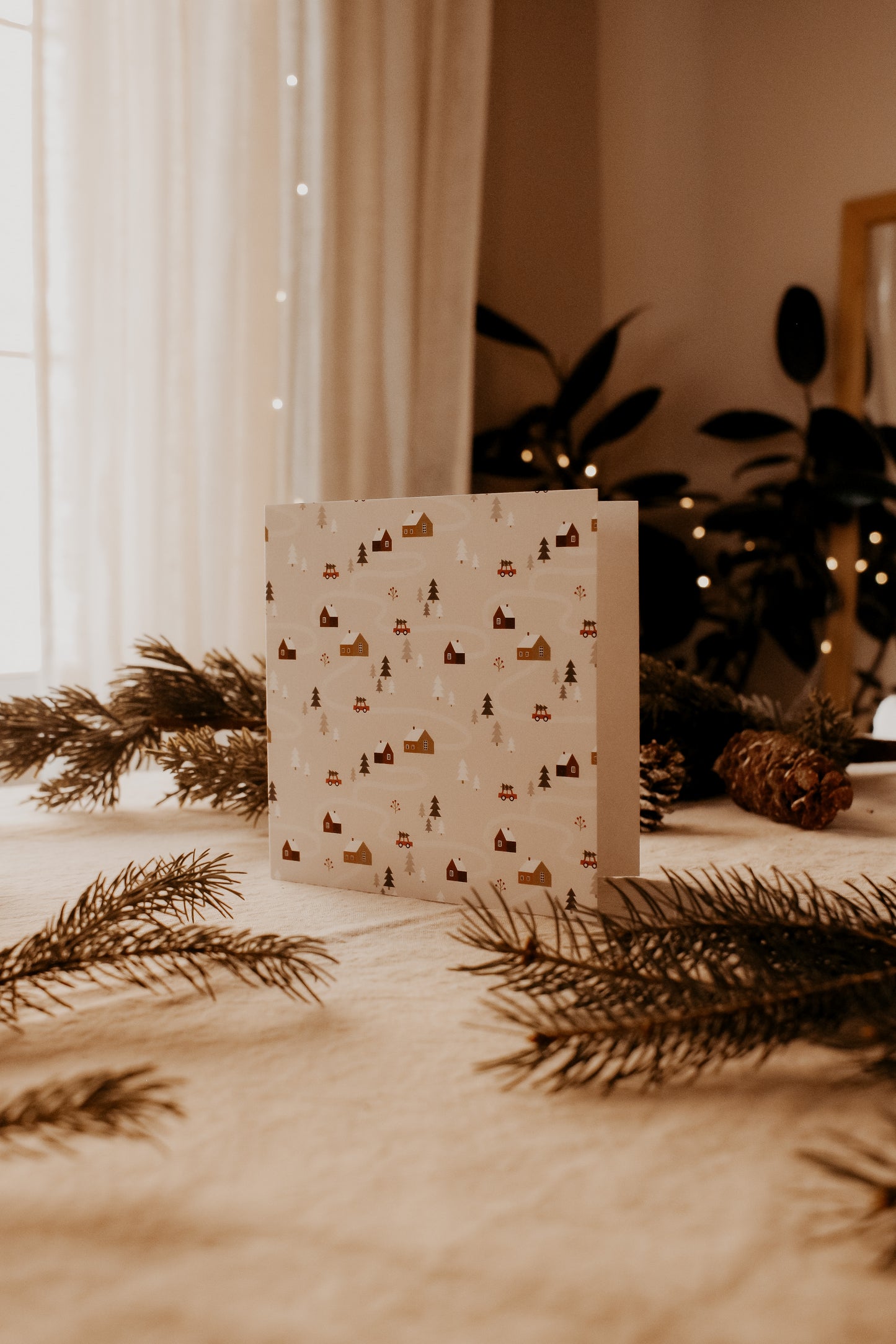 Carte de souhaits-5”x5”-Village des fêtes