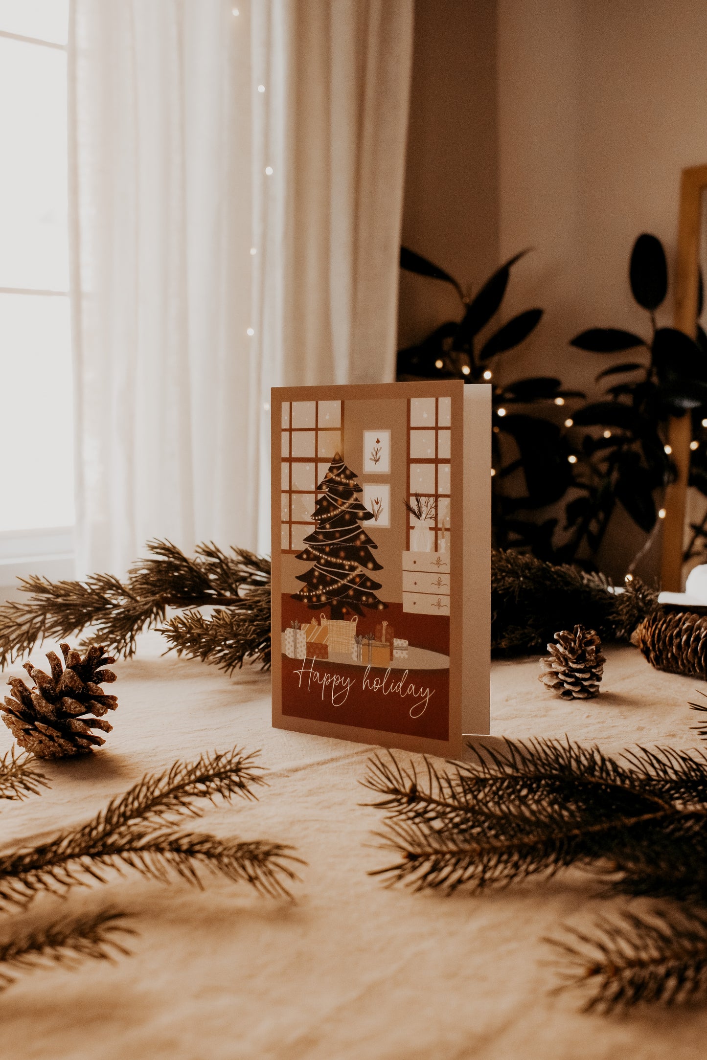 Greeting Card-5"x 7”-Holiday Collection-Happy Holidays