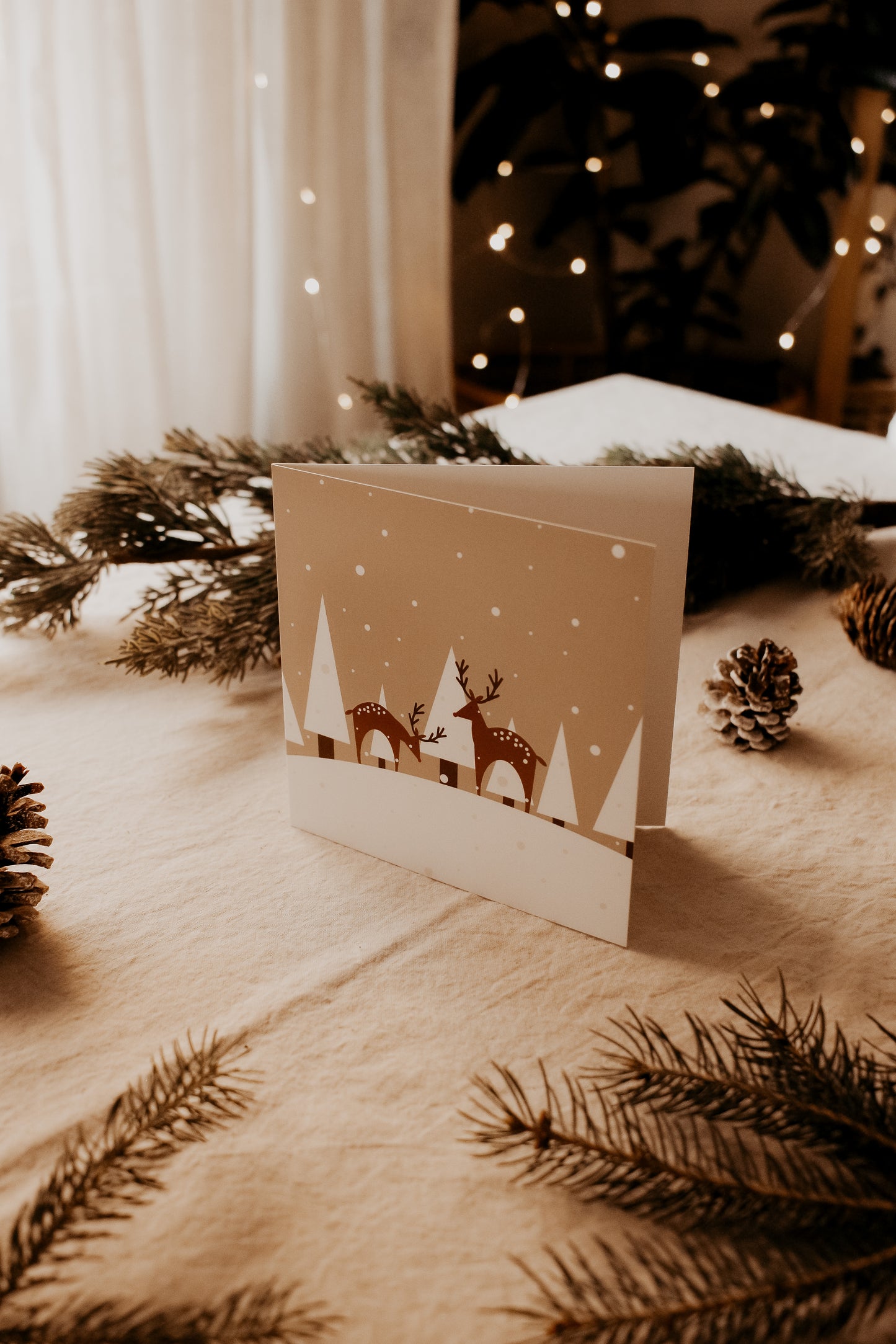 Greeting Card-5"x 5”-Holiday Collection-Jour de tempête