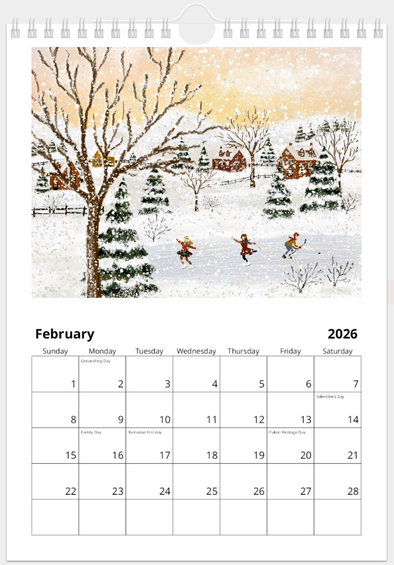 2026 Illustrated Calendar by Natasha Prévost
