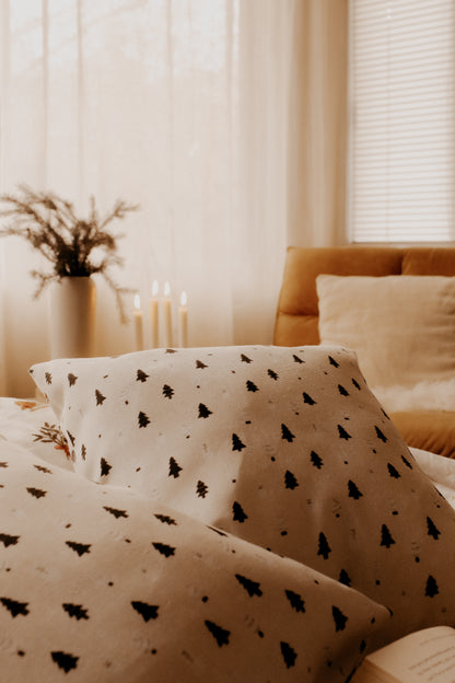 Reversible Decorative Cushion - Houses & Trees by Natasha Prévost