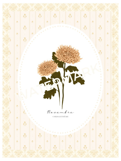 Art Print 543- Birth Flower series by Natasha Prévost