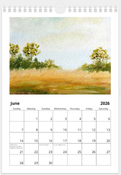2026 Illustrated Calendar by Natasha Prévost