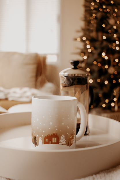 Ceramic Mug - Holiday Village by Natasha Prévost