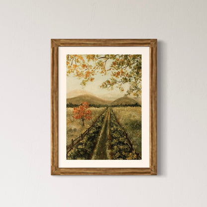 Série automnale-gouache & acrylique-Paysage 2