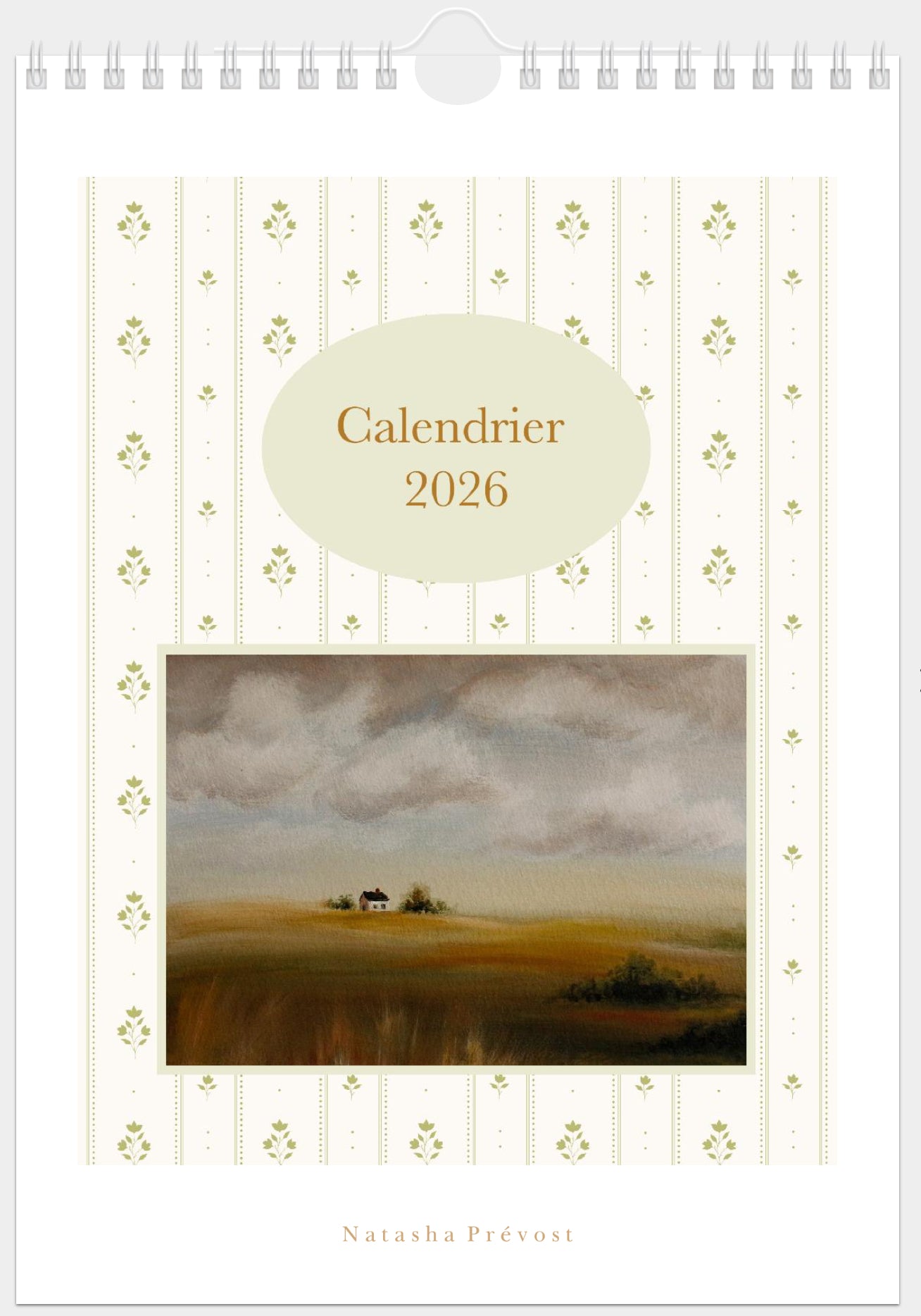 2026 Illustrated Calendar by Natasha Prévost