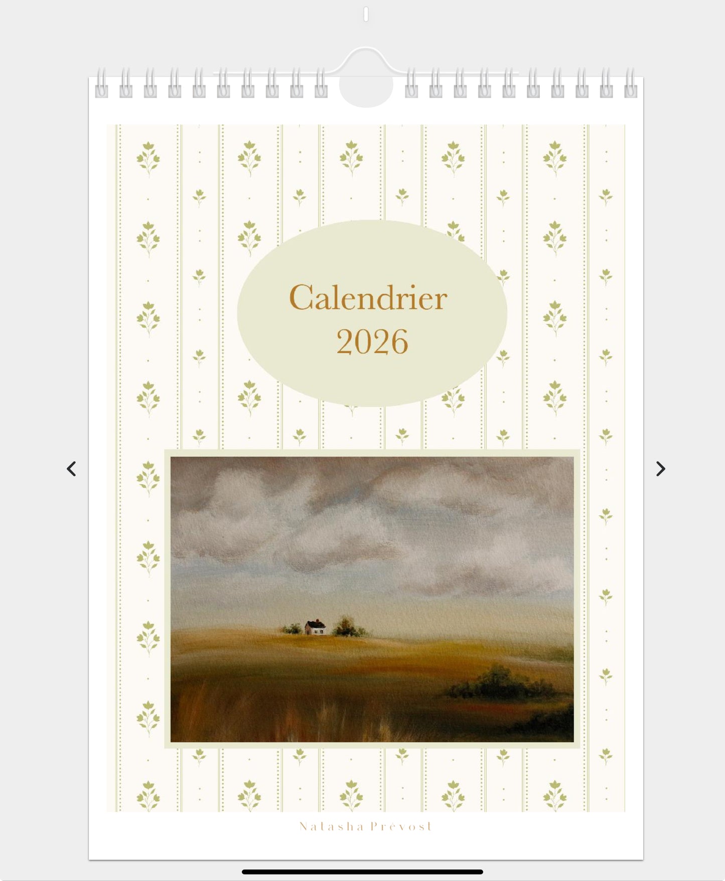 2026 Illustrated Calendar by Natasha Prévost