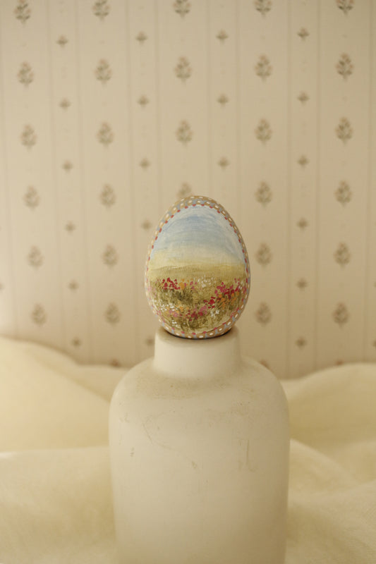 Hand-Painted Decorative Egg- Spring 2026 Collection by Natasha Prévost-No.17