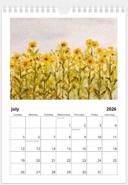 2026 Illustrated Calendar by Natasha Prévost