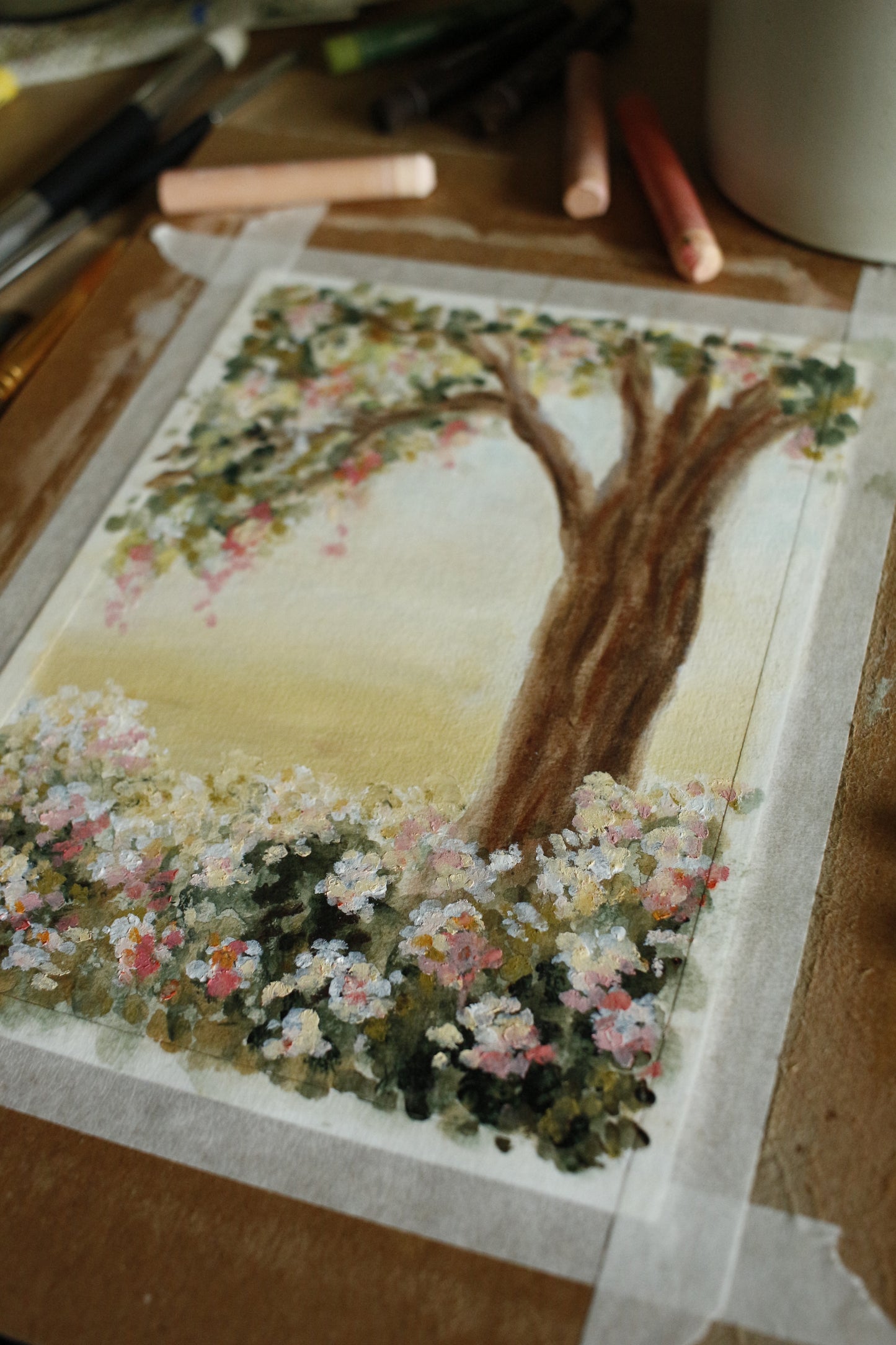 Tableau original-Floral Tree