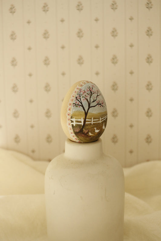 Hand-Painted Decorative Egg- Spring 2026 Collection by Natasha Prévost-No.7