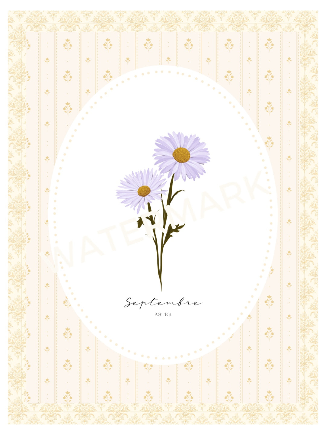 Art Print 541- Birth Flower series by Natasha Prévost