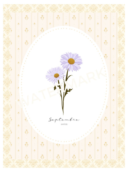 Art Print 541- Birth Flower series by Natasha Prévost