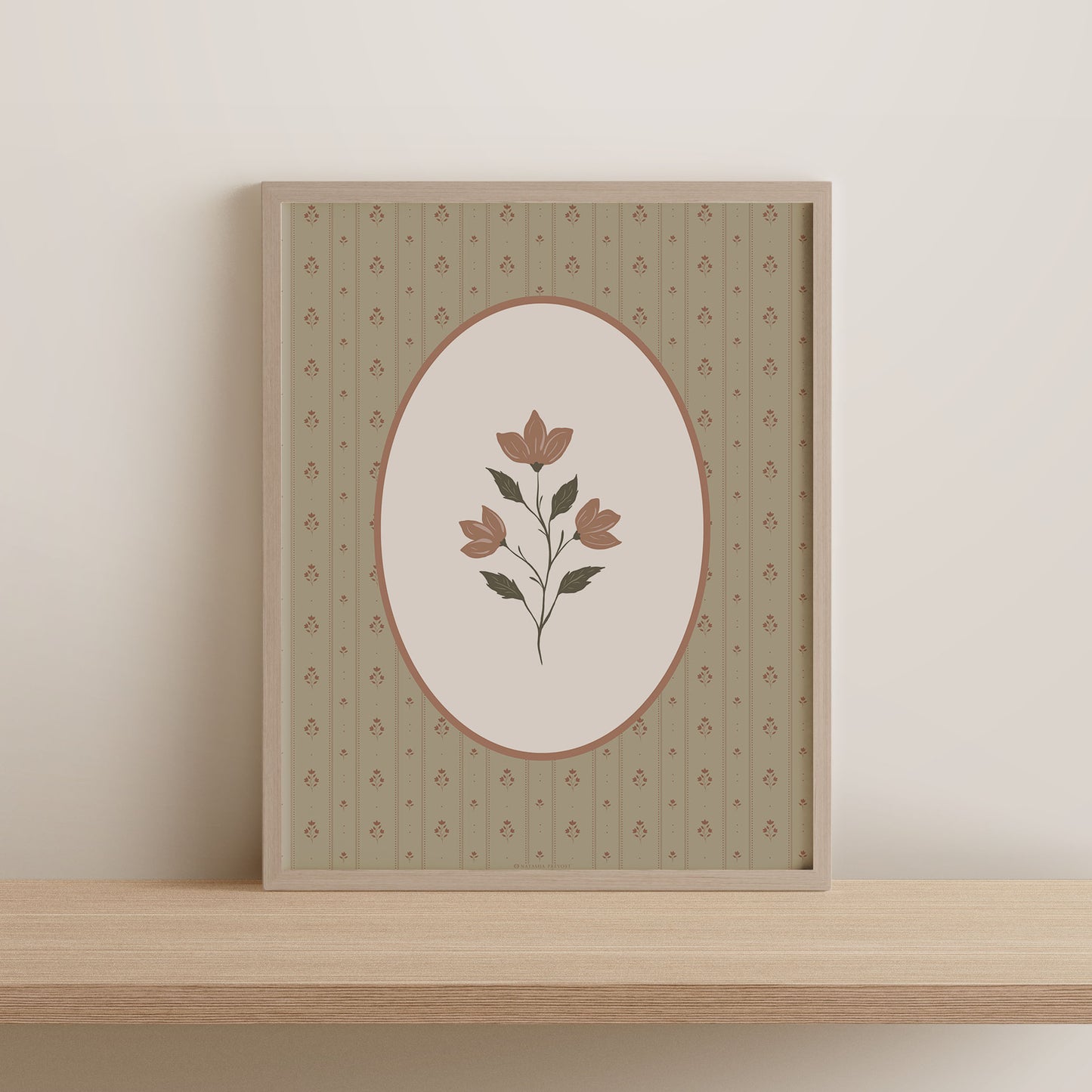 Print 394-Branche fleurie & motif