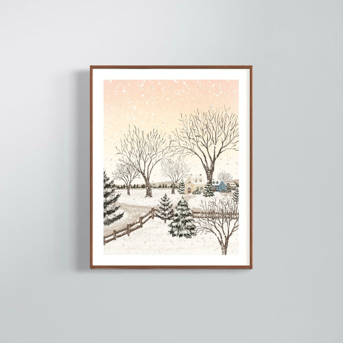 Print 418-Snowy Neighbourhood-Daytime