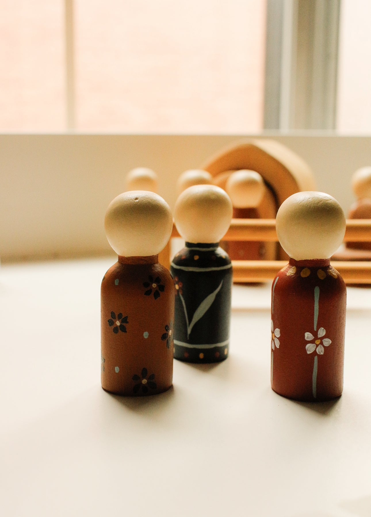 Hand-Illustrated Wooden Figurines by Natasha Prévost