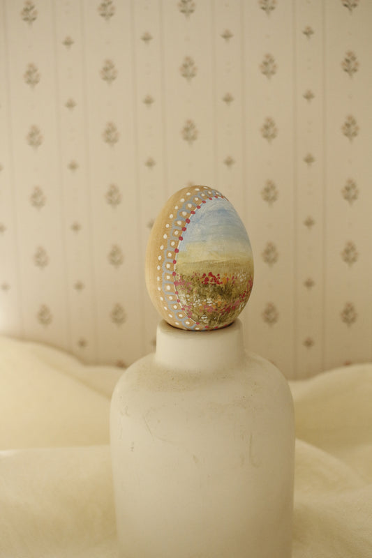 Hand-Painted Decorative Egg- Spring 2026 Collection by Natasha Prévost-No.17