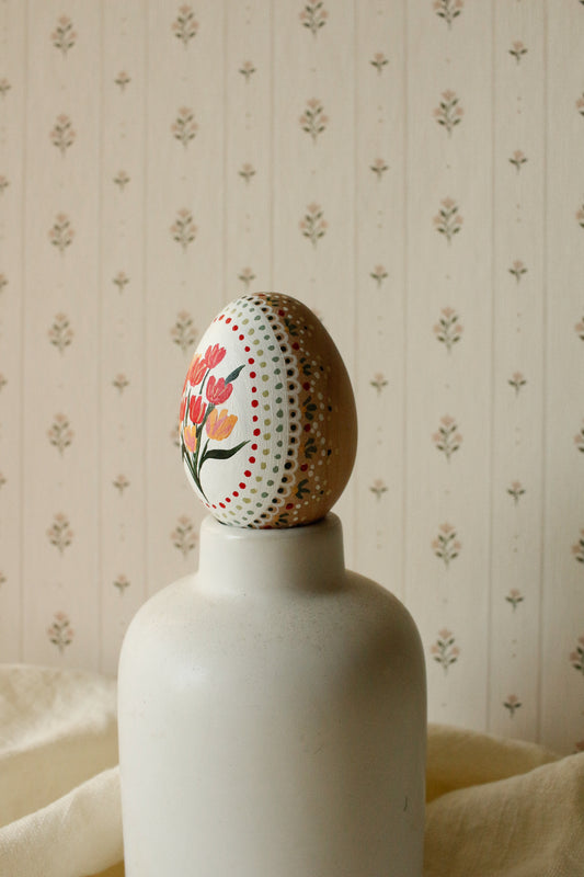 Hand-Painted Decorative Egg- Spring 2026 Collection by Natasha Prévost-No.12