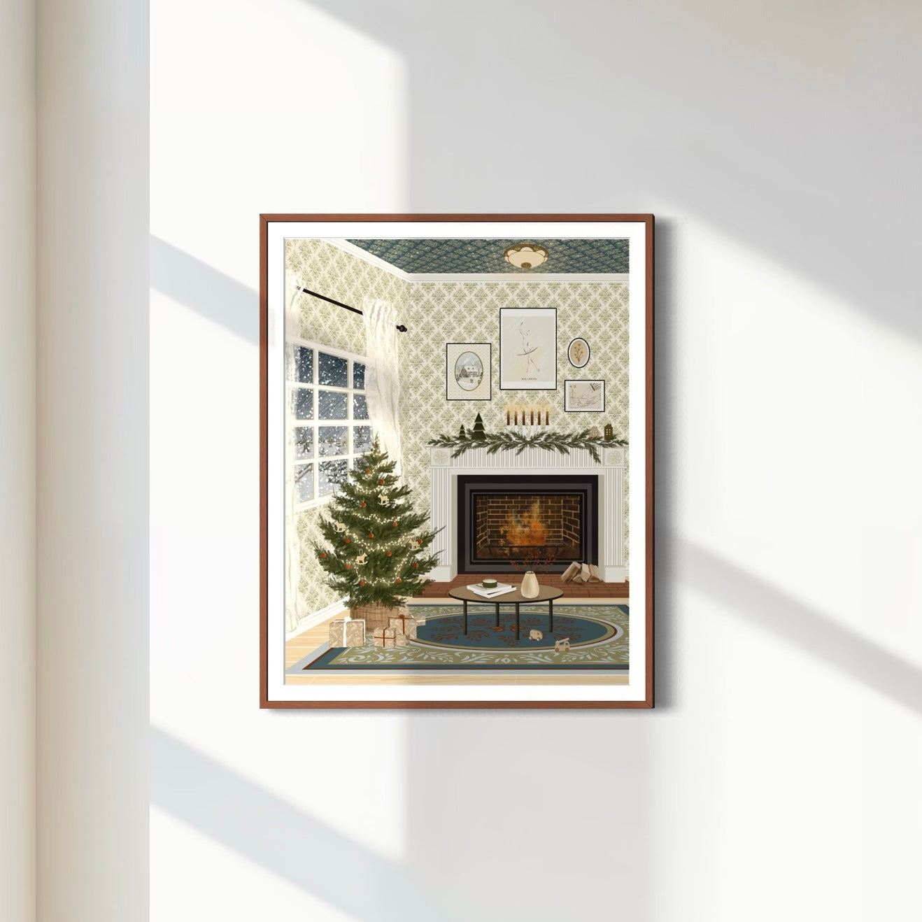 Print 520-Cozy fireplace