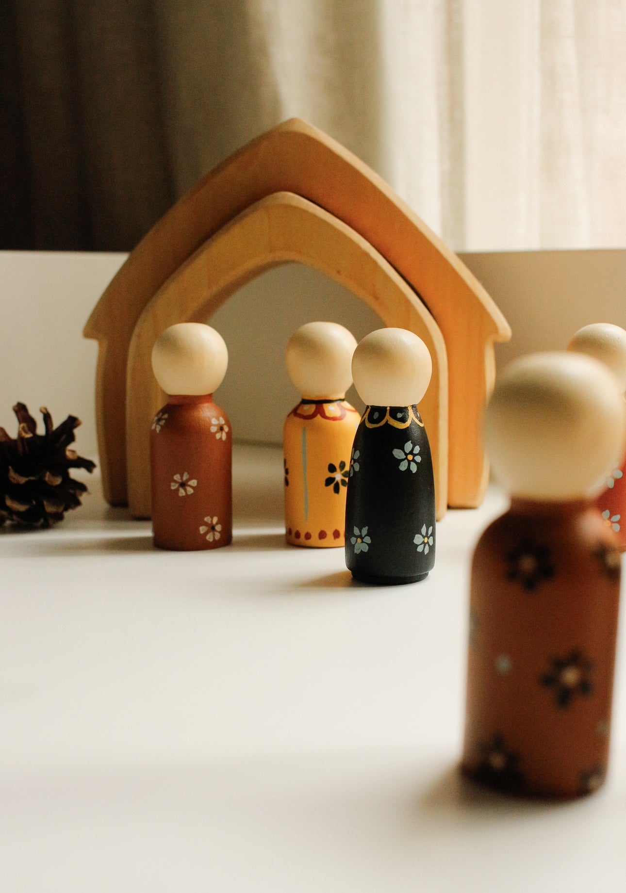 Hand-Illustrated Wooden Figurines by Natasha Prévost