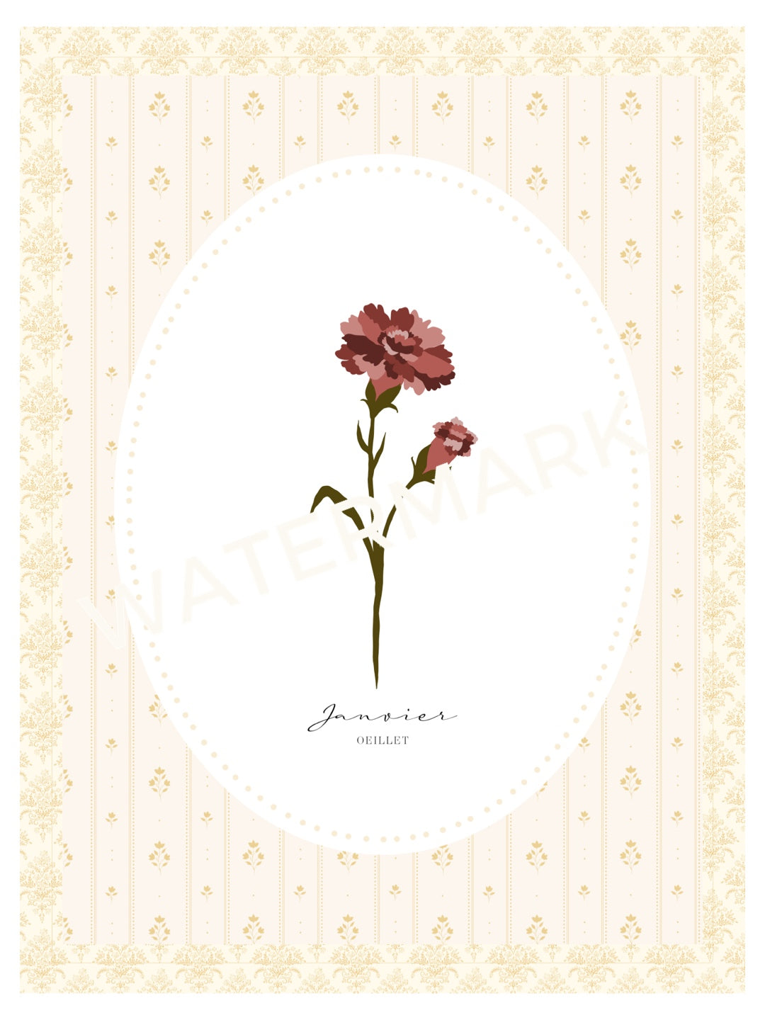Art Print 533- Birth Flower series by Natasha Prévost
